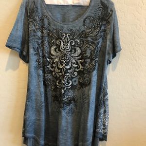 Southwest Beaded BLING Top! NEVER WORN L/XL